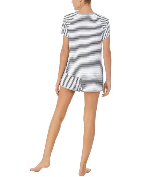 Пижамный комплект DKNY Short Sleeve Boxer PJ Set, цвет Navy Stripe