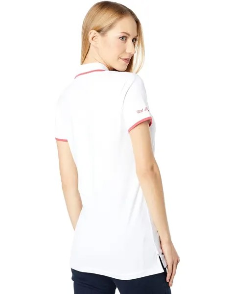 Поло U.S. POLO ASSN. Classic Stretch Pique Polo Shirt, цвет Optic White