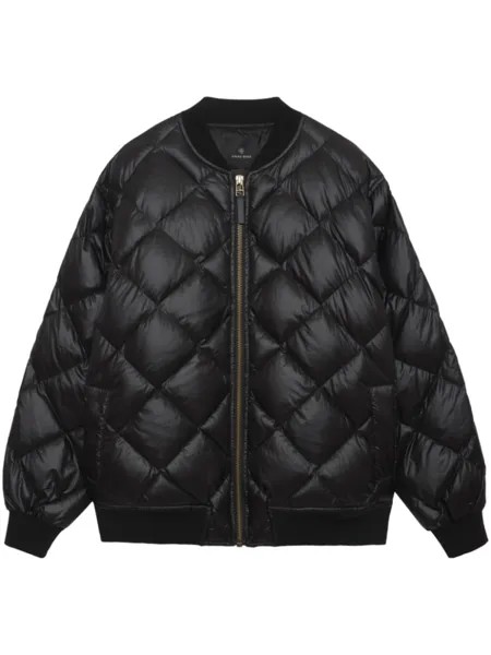 ANINE BING Leo padded-design jacket, черный