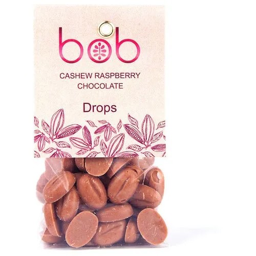 Конфеты Bob Дропсы из шоколада на кешью с малиной и зеленой гречкой 50 г