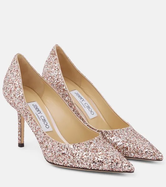 Туфли love 85 с блестками Jimmy Choo, розовый