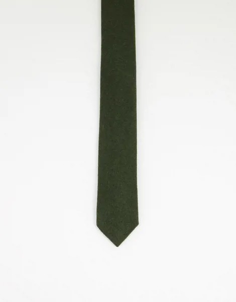 Фланелевый галстук цвета хаки Gianni Feraud-Зеленый цвет