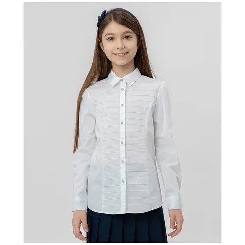Белая рубашка с пуговицами-стразами Button Blue 220BBGS22020200 Белый 146