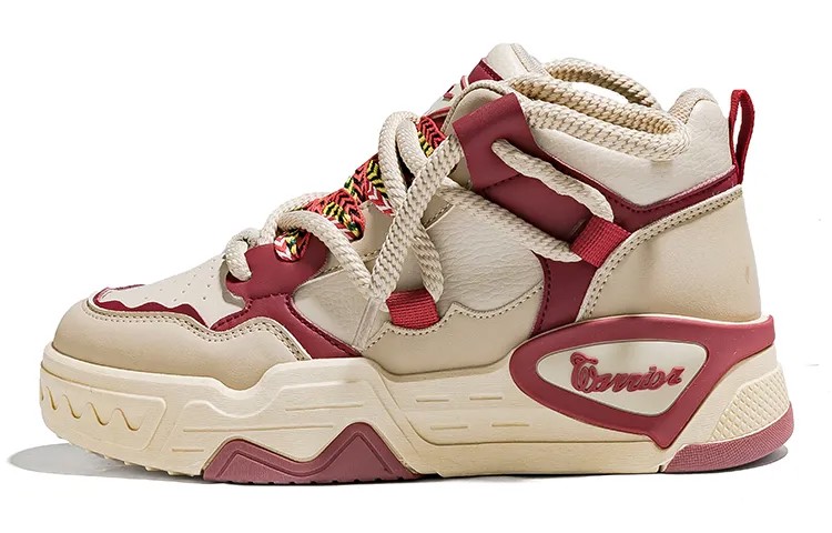 Кроссовки WARRIOR Skateboarding Shoes Women's High-top Red, красный