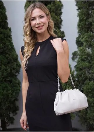 Элегантная Сумка женская 2019192B D61 Grigio chiaro Giorgio Ferretti с дополнительной цепочкой/Италия, 100% натуральная кожа
