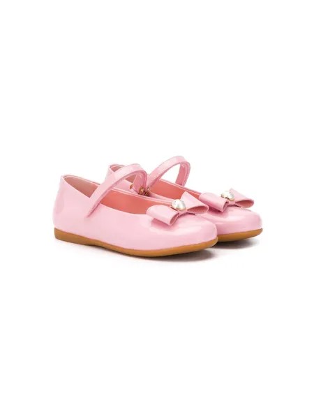 Dolce & Gabbana Kids балетки с бантом