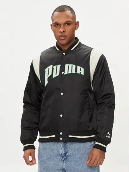 Куртка-бомбер оверсайз Puma, черный