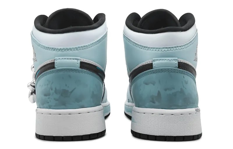 Кроссовки Air Jordan 1 Vintage Basketball Shoes Men Mid-top White/black, розовый