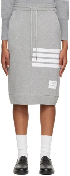 Серая юбка Engineered с 4 полосами Thom Browne