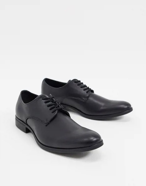 Черные туфли дерби из искусственной кожи Jack & Jones-Черный