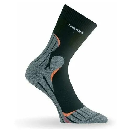 Носки Lasting TWW 900, microfiber+polypropylene, черный с серой вставкой, размер S (TWW900-S)