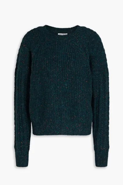 Кашемировый свитер кашемировой вязки в рубчик Shaker Autumn Cashmere, цвет морской волны