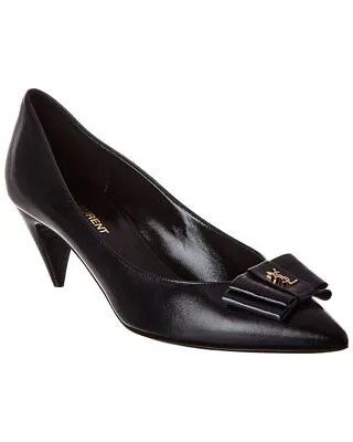 Женские кожаные туфли Saint Laurent Anais 55, черные 36