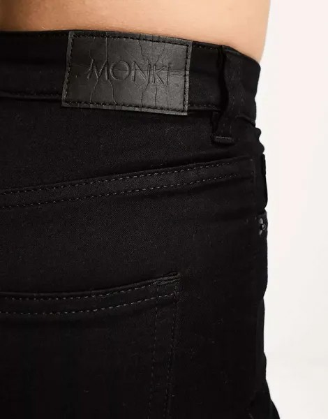 Черные джинсы скинни с завышенной талией Monki Oki