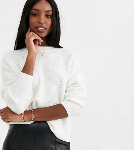 Короткий джемпер цвета слоновой кости Topshop Tall-Кремовый