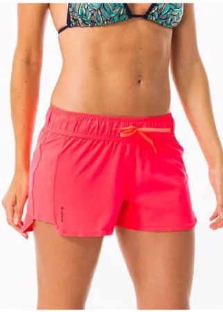 Шорты для серфинга с эластичным поясом на шнурке женские TINI, размер: 46, цвет: Неоновый Кораллово-Розовый OLAIAN Х Декатлон