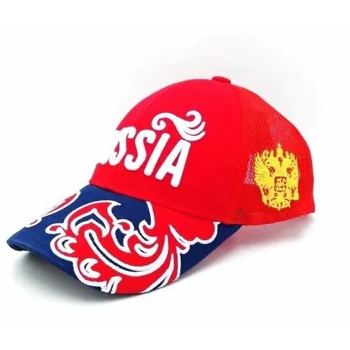 Бейсболка мужская Russia сетка вышивка красно-синяя, бейсболка женская, кепка мужская летняя