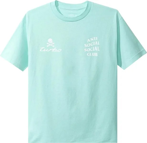 Футболка Anti Social Social Club x Neighborhood 911 Turbro T-Shirt 'Teal', бирюзовый