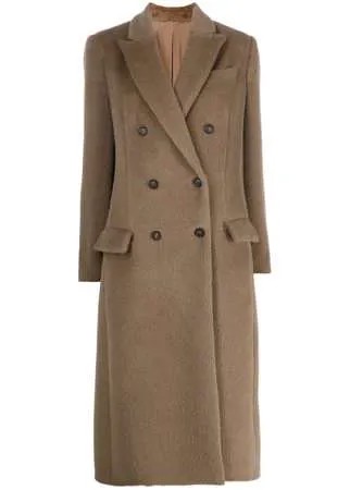 Brunello Cucinelli фактурное двубортное пальто