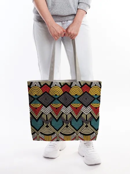 Текстильная женская сумка на молнии для пляжа и фитнеса bsz_414052 JoyArty