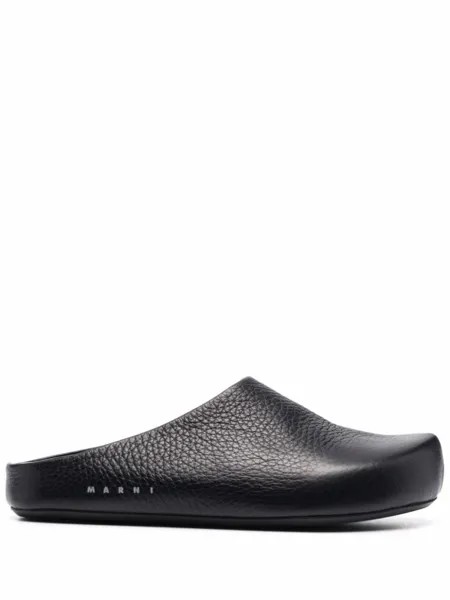 Marni фактурные слиперы, черный