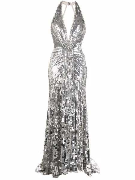 Jenny Packham платье Mars с вырезом халтер и пайетками
