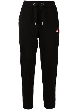 Armani Exchange спортивные брюки с вышитым логотипом и кулиской