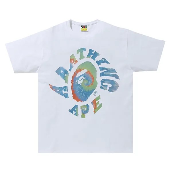 Футболка BAPE Pigment Tie Dye Twist College Tee 'White/Sax', белый