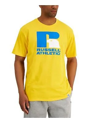RUSSELL ATHLETIC Мужская желтая легкая футболка с логотипом Lawrence, размер XL