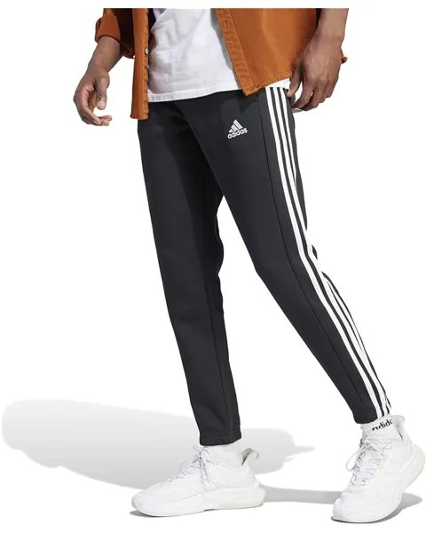 Брюки Adidas Essentials Fleece Tapered Cuffed 3-Stripes Pants, черный