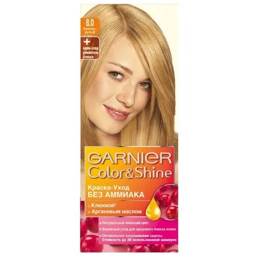 GARNIER Color & Shine краска-уход для волос, 8.0, Светло-русый