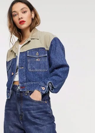 Короткая джинсовая куртка Tommy Jeans-Синий