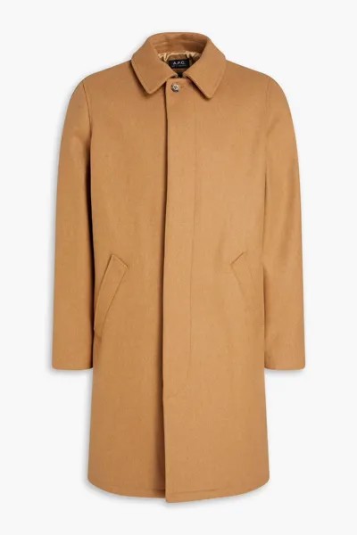 Пальто из полушерстяного фетра A.P.C., коричневый