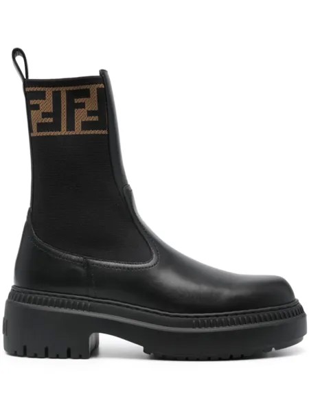 FENDI ботинки Domino, черный
