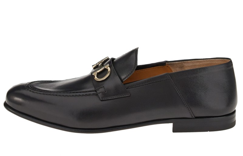 Кожаные мокасины с пряжкой Gancini Ferragamo