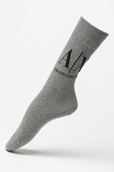Длинные носки с логотипом - 1 пара Armani Exchange, серый