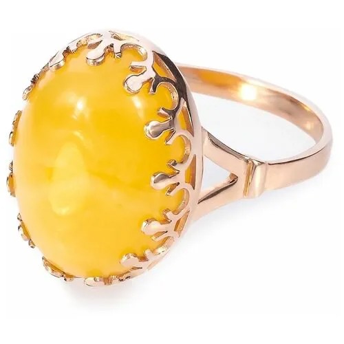 Кольцо Amberprofi золото, 585 проба, янтарь, размер 17.5