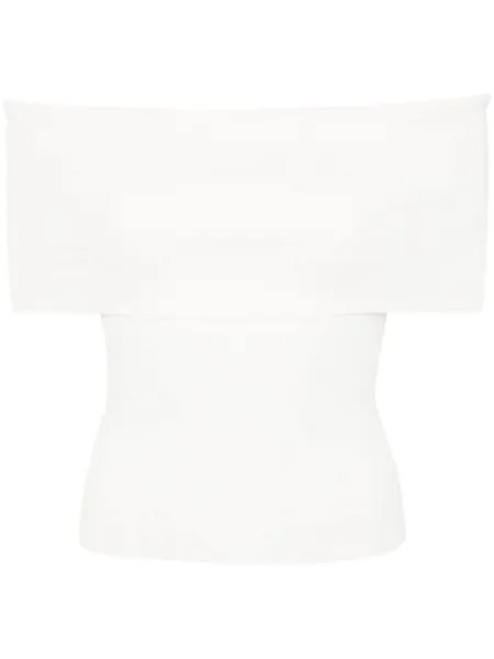 Alice + olivia топ с открытыми плечами Dolan, белый