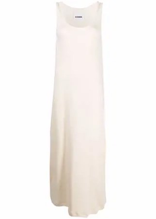 Jil Sander платье макси с вышитым логотипом