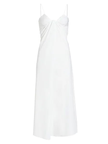 Платье-комбинация с перекрученным передом Rosetta Getty, белый