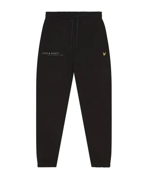 Узкие спортивные брюки с гармоничным принтом Lyle & Scott, черный