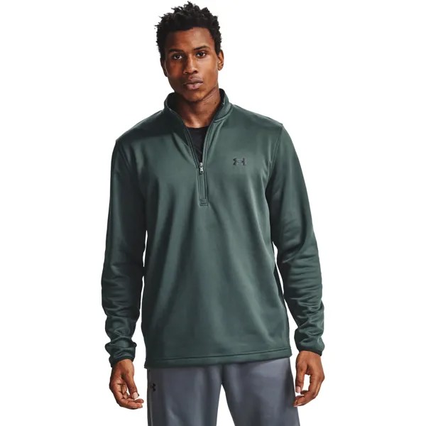 Лонгслив мужской Under Armour Fleece 1/2 ZIP зеленый XXL