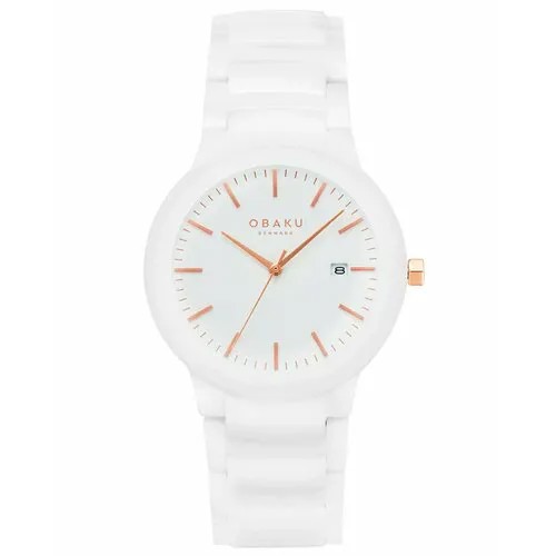 Наручные часы OBAKU V280LDWWCW, белый, золотой