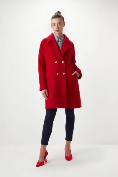 Пальто с пуговицами Gusto, красный