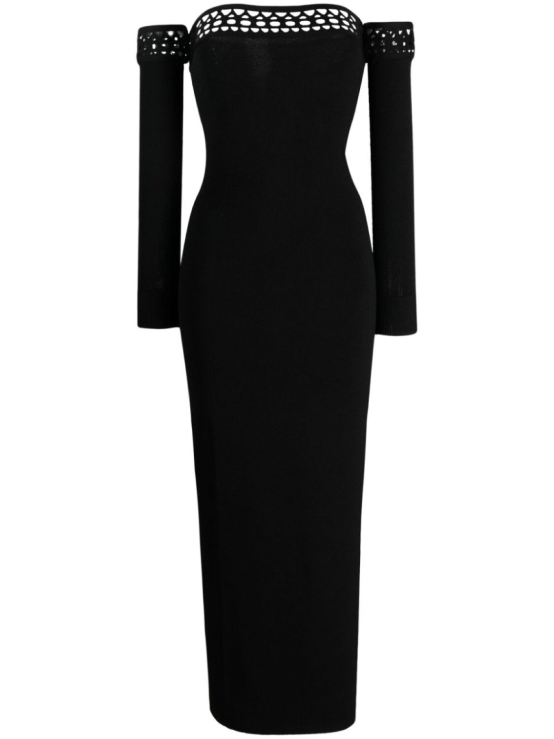 Alaïa платье с открытыми плечами, черный