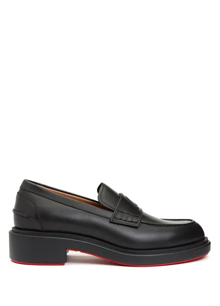 Мужские кожаные лоферы Urbino moc Christian Louboutin, черный