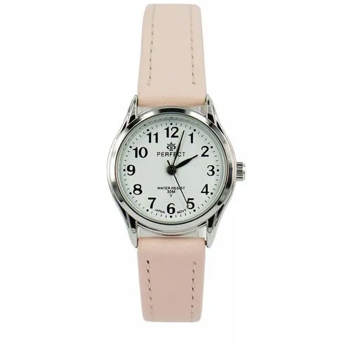 Perfect часы наручные, кварцевые, на батарейке, женские, металлический корпус, кожаный ремень, металлический браслет, с японским механизмом LX017-009-11