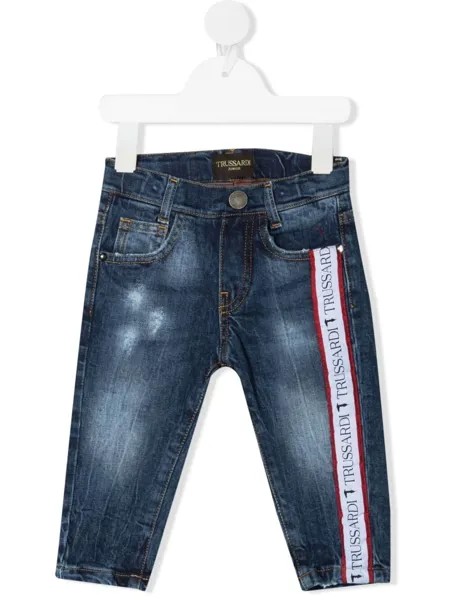 TRUSSARDI JUNIOR прямые джинсы с логотипом