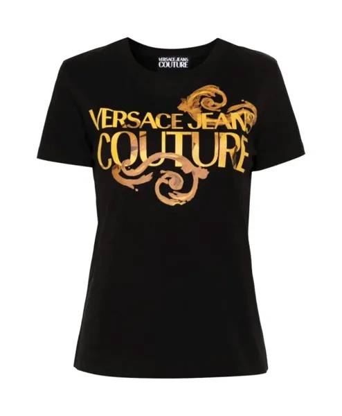 Красочная футболка и поло Versace Jeans Couture, черный