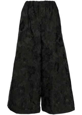 Comme Des Garçons Comme Des Garçons жаккардовые брюки широкого кроя
